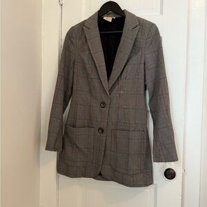 Serena Williams Gray Checkered Blazer